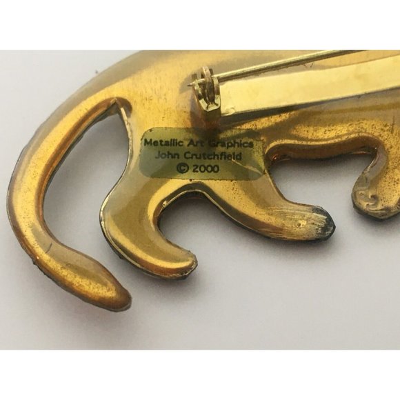 Metallic Art Graphics John Crutchfield 2000 Leopard Brooch Pin Jewelry Animals - Picture 8 of 8
